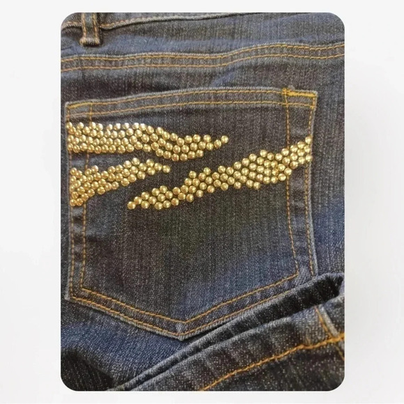 Michael Kors Boot  Cut Dark Wash Embellishments Size 4 - Picture 4 of 9